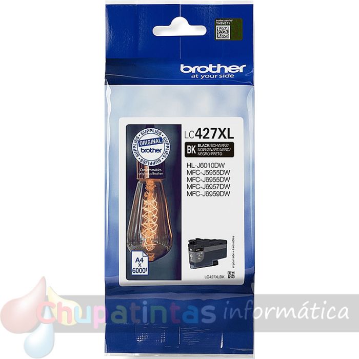 Brother LC427XL Negro Cartucho de Tinta Original - LC427XLBK-3
