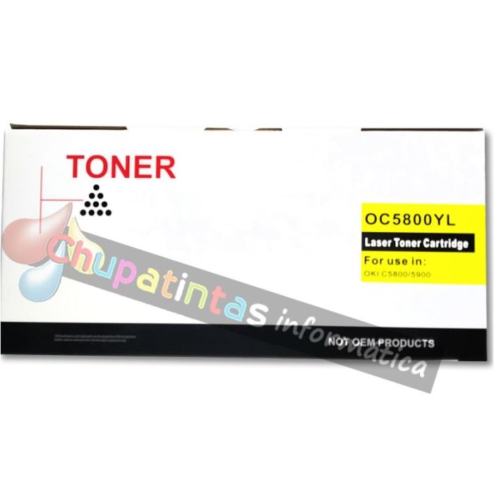 OKI C5800/C5900/C5550 COMPATIBLE TONER AMARILLO 43324421