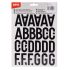 Apli Letras de Palo Mayusculas Adhesivas - Altura 40mm - Pack de 5 Hojas - Color Negro - Facil Identificacion y Señalizacion