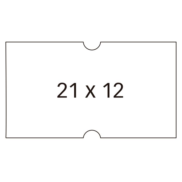Apli Etiquetas Blancas para Maquinas Etiquetadoras de Precios de 1 Linea - Tamaño 21x12mm - Pack de 6 Rollos con 1000 Etiquetas Cada Uno - Adhesivo Permanente con Cantos Rectos - Compatibles con Etiquetadoras Apli Modelo 101418 y 101948