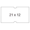 Apli Etiquetas Blancas para Maquinas Etiquetadoras de Precios de 1 Linea - Tamaño 21x12mm - Pack de 6 Rollos con 1000 Etiquetas Cada Uno - Adhesivo Permanente con Cantos Rectos - Compatibles con Etiquetadoras Apli Modelo 101418 y 101948