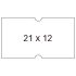 Apli Etiquetas Blancas para Maquinas Etiquetadoras de Precios de 1 Linea - Tamaño 21 x 12mm - Pack de 6 Rollos con 1000 Etiquetas Cada Uno - Adhesivo Removible y Cantos Rectos - Alta Calidad y Compatibles con Modelos 101418 y 101948