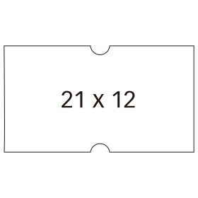 Apli Etiquetas Blancas para Maquinas Etiquetadoras de Precios de 1 Linea - Tamaño 21 x 12mm - Pack de 6 Rollos con 1000 Etiquetas Cada Uno - Adhesivo Removible y Cantos Rectos - Alta Calidad y Compatibles con Modelos 101418 y 101948