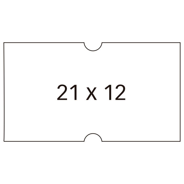 Apli Etiquetas Blancas para Maquinas Etiquetadoras de Precios de 1 Linea - Tamaño 21 x 12mm - Pack de 6 Rollos con 1000 Etiquetas Cada Uno - Adhesivo Removible y Cantos Rectos - Alta Calidad y Compatibles con Modelos 101418 y 101948