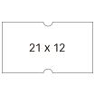 Apli Etiquetas Blancas para Maquinas Etiquetadoras de Precios de 1 Linea - Tamaño 21 x 12mm - Pack de 6 Rollos con 1000 Etiquetas Cada Uno - Adhesivo Removible y Cantos Rectos - Alta Calidad y Compatibles con Modelos 101418 y 101948