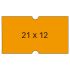 Apli Etiquetas Naranjas para Maquinas de Precios de 1 Linea - Tamaño 21x12mm - Pack de 6 Rollos - Adhesivo Permanente - Compatibles con Modelos 101418 y 101948