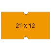 Apli Etiquetas Naranjas para Maquinas de Precios de 1 Linea - Tamaño 21x12mm - Pack de 6 Rollos - Adhesivo Permanente - Compatibles con Modelos 101418 y 101948