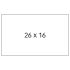 Apli Etiquetas Blancas para Maquinas Etiquetadoras de Precios de 2 Lineas - Tamaño 26 x 16mm - Pack con 6 Rollos de 1000 Etiquetas - Adhesivo Permanente - Compatible con Modelos 101419 y 102365