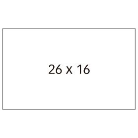 Apli Etiquetas Blancas para Maquinas Etiquetadoras de Precios de 2 Lineas - Tamaño 26 x 16mm - Pack con 6 Rollos de 1000 Etiquetas - Adhesivo Permanente - Compatible con Modelos 101419 y 102365
