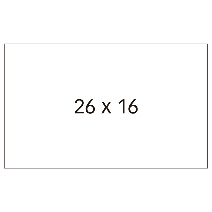 Apli Etiquetas Blancas para Maquinas Etiquetadoras de Precios de 2 Lineas - Tamaño 26 x 16mm - Pack con 6 Rollos de 1000 Etiquetas - Adhesivo Permanente - Compatible con Modelos 101419 y 102365