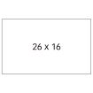 Apli Etiquetas Blancas para Maquinas Etiquetadoras de Precios de 2 Lineas - Tamaño 26 x 16mm - Pack con 6 Rollos de 1000 Etiquetas - Adhesivo Permanente - Compatible con Modelos 101419 y 102365