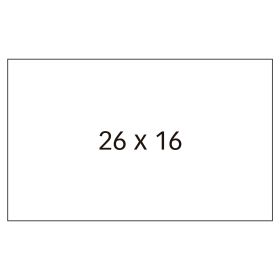 Apli Etiquetas Blancas para Maquinas Etiquetadoras de Precios de 2 Lineas - Tamaño 26 x 16mm - Adhesivo Removible - Pack con 6 Rollos - Compatibles con Modelos 101419 y 102365