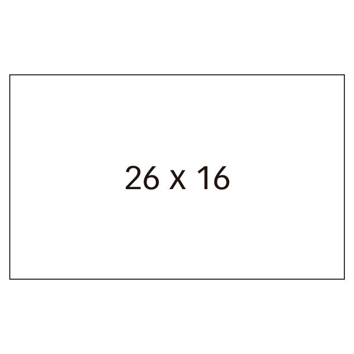 Apli Etiquetas Blancas para Maquinas Etiquetadoras de Precios de 2 Lineas - Tamaño 26 x 16mm - Adhesivo Removible - Pack con 6 Rollos - Compatibles con Modelos 101419 y 102365