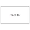 Apli Etiquetas Blancas para Maquinas Etiquetadoras de Precios de 2 Lineas - Tamaño 26 x 16mm - Adhesivo Removible - Pack con 6 Rollos - Compatibles con Modelos 101419 y 102365