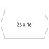 Apli Etiquetas Blancas para Maquinas Etiquetadoras de Precios de 2 Lineas - Tamaño 26 x 16mm - Adhesivo Permanente con Cantos Sinusoidales - Alta Calidad y Compatibles con Modelos 101419 y 102365