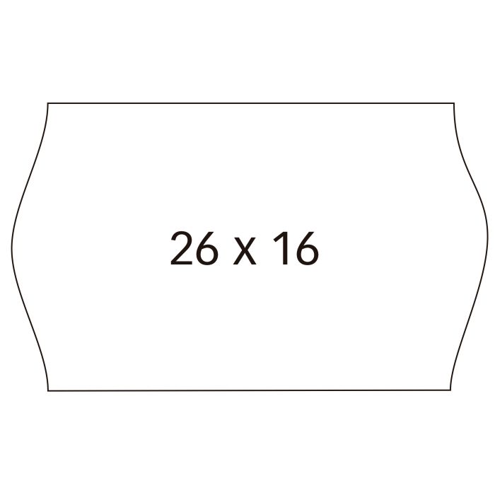 Apli Etiquetas Blancas para Maquinas Etiquetadoras de Precios de 2 Lineas - Tamaño 26 x 16mm - Adhesivo Permanente con Cantos Sinusoidales - Alta Calidad y Compatibles con Modelos 101419 y 102365