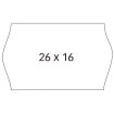 Apli Etiquetas Blancas para Maquinas Etiquetadoras de Precios de 2 Lineas - Tamaño 26 x 16mm - Adhesivo Permanente con Cantos Sinusoidales - Alta Calidad y Compatibles con Modelos 101419 y 102365