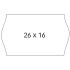 Apli Etiquetas Blancas de Alta Calidad para Maquinas Etiquetadoras de Precios de 2 Lineas - Tamaño 26 x 16mm - Adhesivo Removible - Cantos Sinusoidales - Pack de 6 Rollos con 1000 Etiquetas Cada Uno