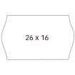 Apli Etiquetas Blancas de Alta Calidad para Maquinas Etiquetadoras de Precios de 2 Lineas - Tamaño 26 x 16mm - Adhesivo Removible - Cantos Sinusoidales - Pack de 6 Rollos con 1000 Etiquetas Cada Uno