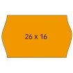 Apli Etiquetas Naranjas Removibles 26x16mm para Maquinas de Precios de 2 Lineas - Pack de 6 Rollos - Cantos Sinusoidales - Alta Calidad de Marcaje