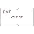 Apli Etiquetas Blancas de Alta Calidad para Maquinas Etiquetadoras de Precios de 1 Linea - Tamaño 21x12mm - Adhesivo Removible - Pack de 6 Rollos con 1000 Etiquetas Cada Uno - Texto Pvp Preimpreso - Compatibles con Modelos 101418 y 101948