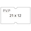 Apli Etiquetas Blancas de Alta Calidad para Maquinas Etiquetadoras de Precios de 1 Linea - Tamaño 21x12mm - Adhesivo Removible - Pack de 6 Rollos con 1000 Etiquetas Cada Uno - Texto Pvp Preimpreso - Compatibles con Modelos 101418 y 101948