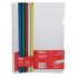 Apli Encuadernadores Deslizantes en Colores Surtidos 10x297mm con Funda Transparente - Ranura para Facil Insercion de Hojas - Pack de 5 con Capacidad de 100 Hojas