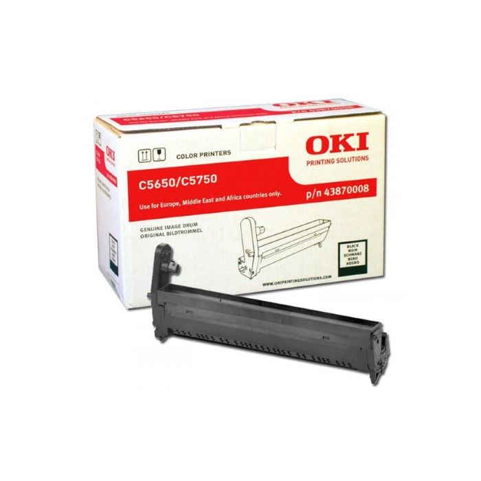OKI C5650/C5750 Negro Tambor de Imagen Original - 43870008 (Drum)