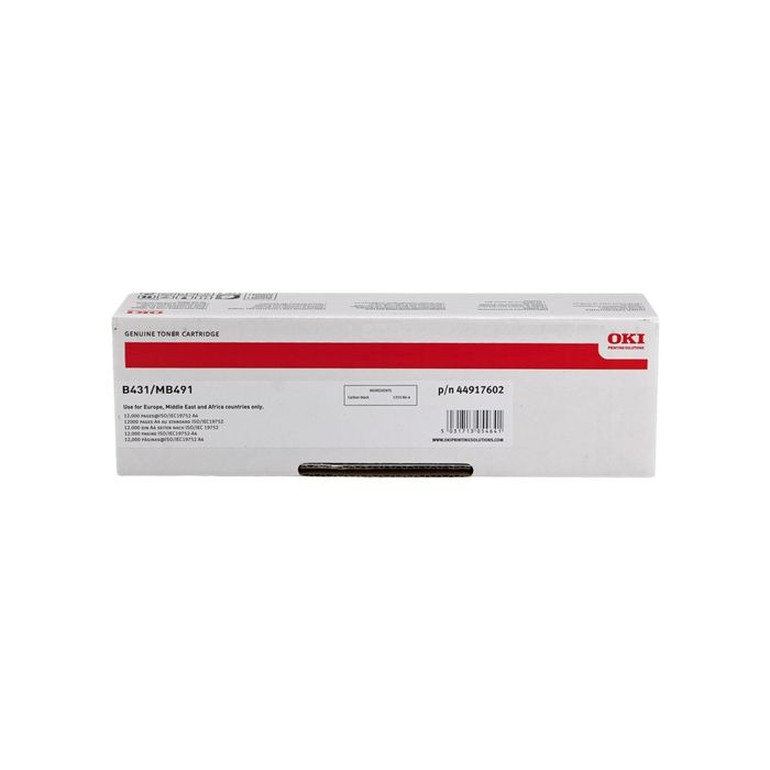 OKI B431/MB461/MB471/MB491 Negro Cartucho de Toner Original - 44917602