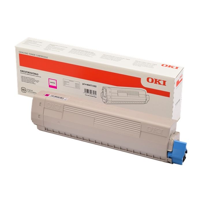 OKI C823/C833/C843 Magenta Cartucho de Toner Original - 46471102