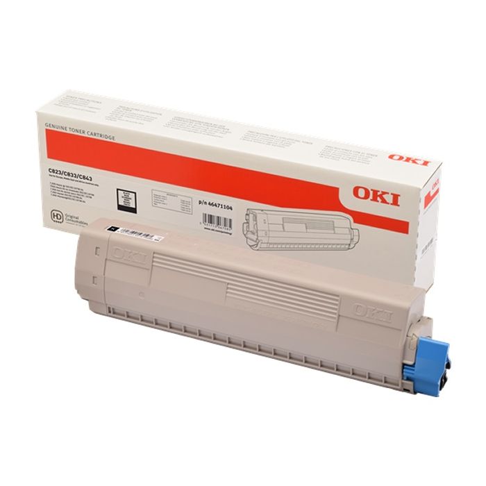 OKI C823/C833/C843 Negro Cartucho de Toner Original - 46471104