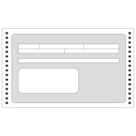 Apli Formulario Recibos en Continuo 240mm x 4' - 1500 U - Impresion de Alta Calidad - Papel Autocopiativo - Facil Separacion Blanco