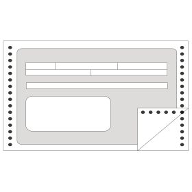 Apli Formulario Recibos en Continuo 240mm x 4' - 1 Copia - Numeracion Secuencial - Papel Autocopiativo - Blanco