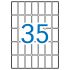 Apli Etiquetas A5 Blancas 19.0 x 40.0mm 15 Hojas
