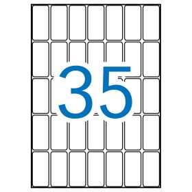 Apli Etiquetas A5 Blancas 19.0 x 40.0mm 15 Hojas