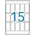 Apli Etiquetas A5 Blancas 26.0 x 54.0mm 15 Hojas
