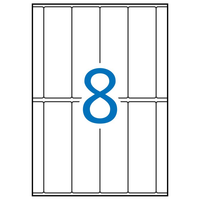 Apli Etiquetas A5 Blancas 31.0 x 100.0mm 15 Hojas