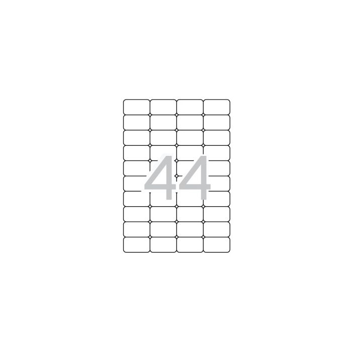 Apli Etiquetas Translucidas Resistentes Intemperie 48.5 x 25.4mm 20 Hojas