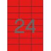 Apli Etiquetas Rojas Permanentes 70.0 x 37.0mm 20 Hojas
