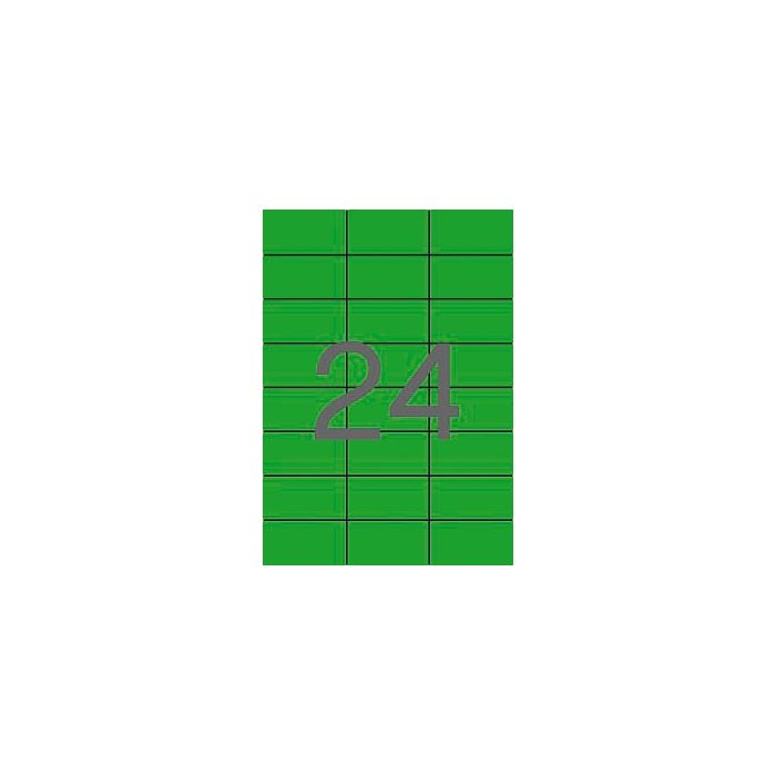 Apli Etiquetas Verdes Permanentes 70.0 x 37.0mm 20 Hojas