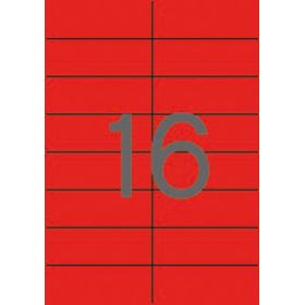 Apli Etiquetas Rojas Permanentes 105.0 x 37.0mm 20 Hojas