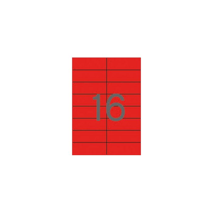 Apli Etiquetas Rojas Permanentes 105.0 x 37.0mm 20 Hojas