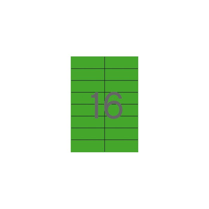 Apli Etiquetas Verdes Permanentes 105.0 x 37.0mm 20 Hojas