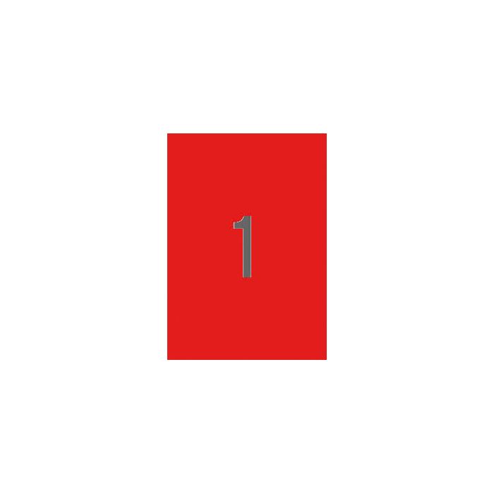 Apli Etiquetas Rojas Permanentes 210.0 x 297.0mm 20 Hojas