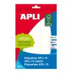 Apli Pack de 250 Etiquetas Permanentes Blancas 19x27mm - Aptas para Escritura Manual