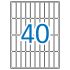 Apli Etiquetas A5 Blancas 13.0 x 50.0mm 15 Hojas