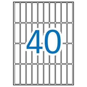 Apli Etiquetas A5 Blancas 13.0 x 50.0mm 15 Hojas