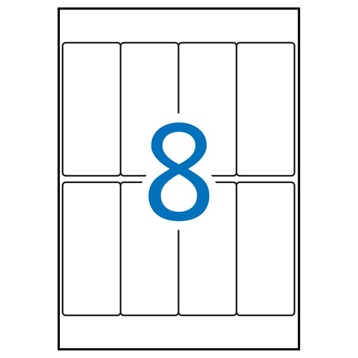 Apli Etiquetas A5 Blancas 36.0 x 82.0mm 15 Hojas