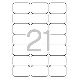 Apli Etiquetas Blancas Permanentes 63.5 x 38.1mm 25 Hojas