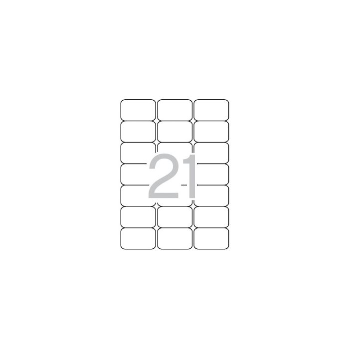 Apli Etiquetas Blancas Permanentes 63.5 x 38.1mm 25 Hojas